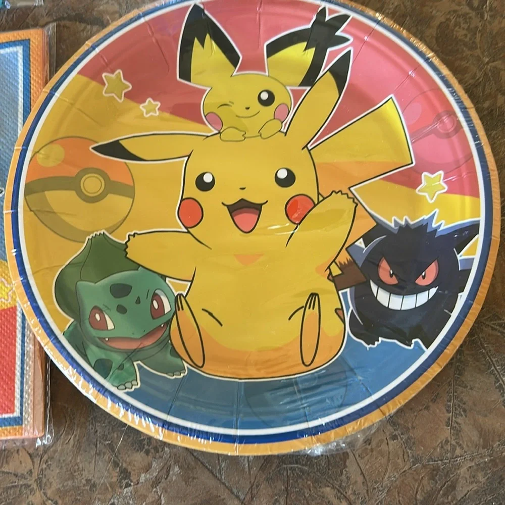 Pokemon Birthday Party Supplies Set - Multicolor